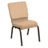 Embroidered HERCULES Series 18.5''W Church Chair in Bedford Fabric - Gold Vein Frame