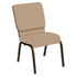 Embroidered HERCULES Series 18.5''W Church Chair in E-Z Vinyl - Gold Vein Frame