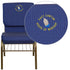 Embroidered HERCULES Series 18.5''W Church Chair with Book Rack