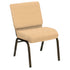 Embroidered HERCULES Series 21''W Church Chair in Bedford Fabric - Gold Vein Frame