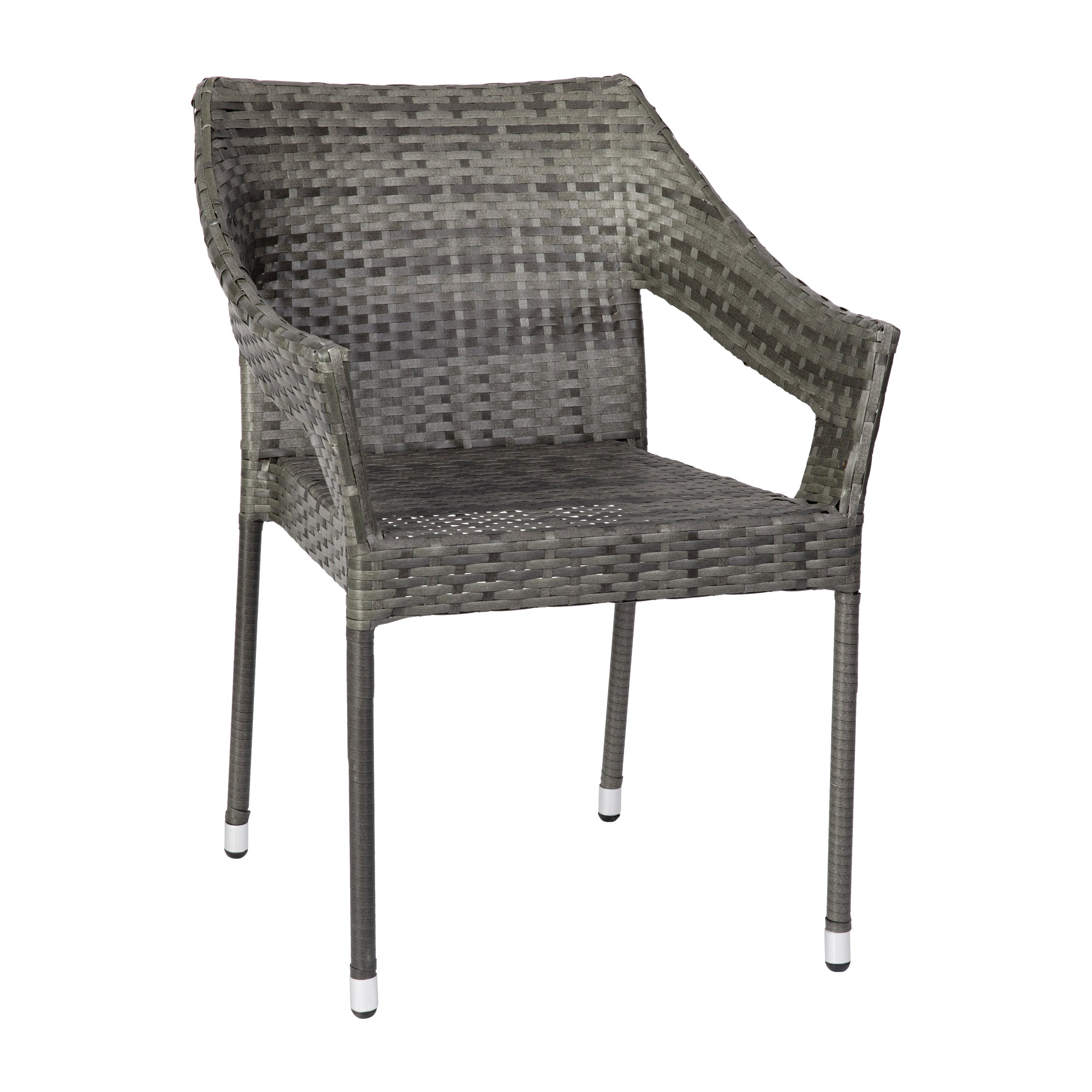 Grey rattan outdoor dining chairs sale