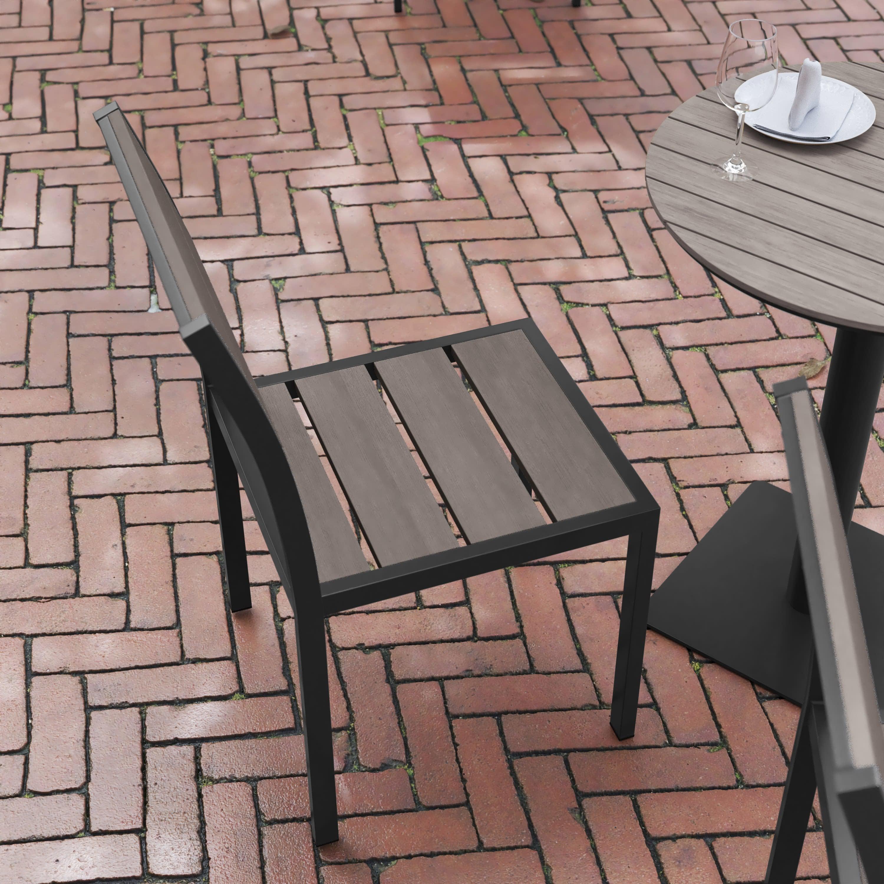 armless metal patio chairs