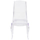 Crystal Ice Stacking Chair with Full Back Vertical Line Design - Event Chairs