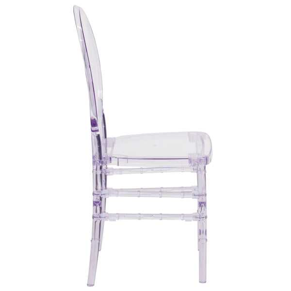 Crystal Ice Stacking Chair with Elongated Oval Back - Banquet & Event Seating
