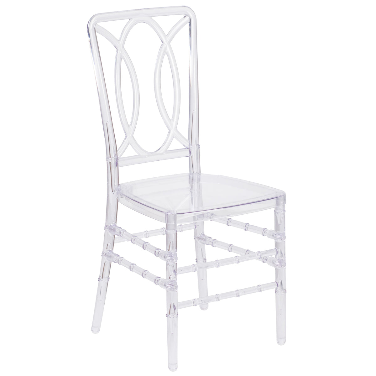 Crystal Ice Stacking Chair with Designer Back - Event Stack Chair - UV Resistant