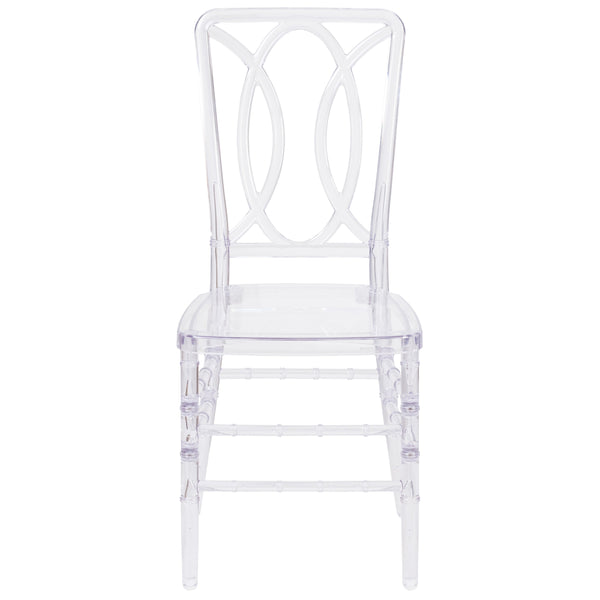 Crystal Ice Stacking Chair with Designer Back - Event Stack Chair - UV Resistant