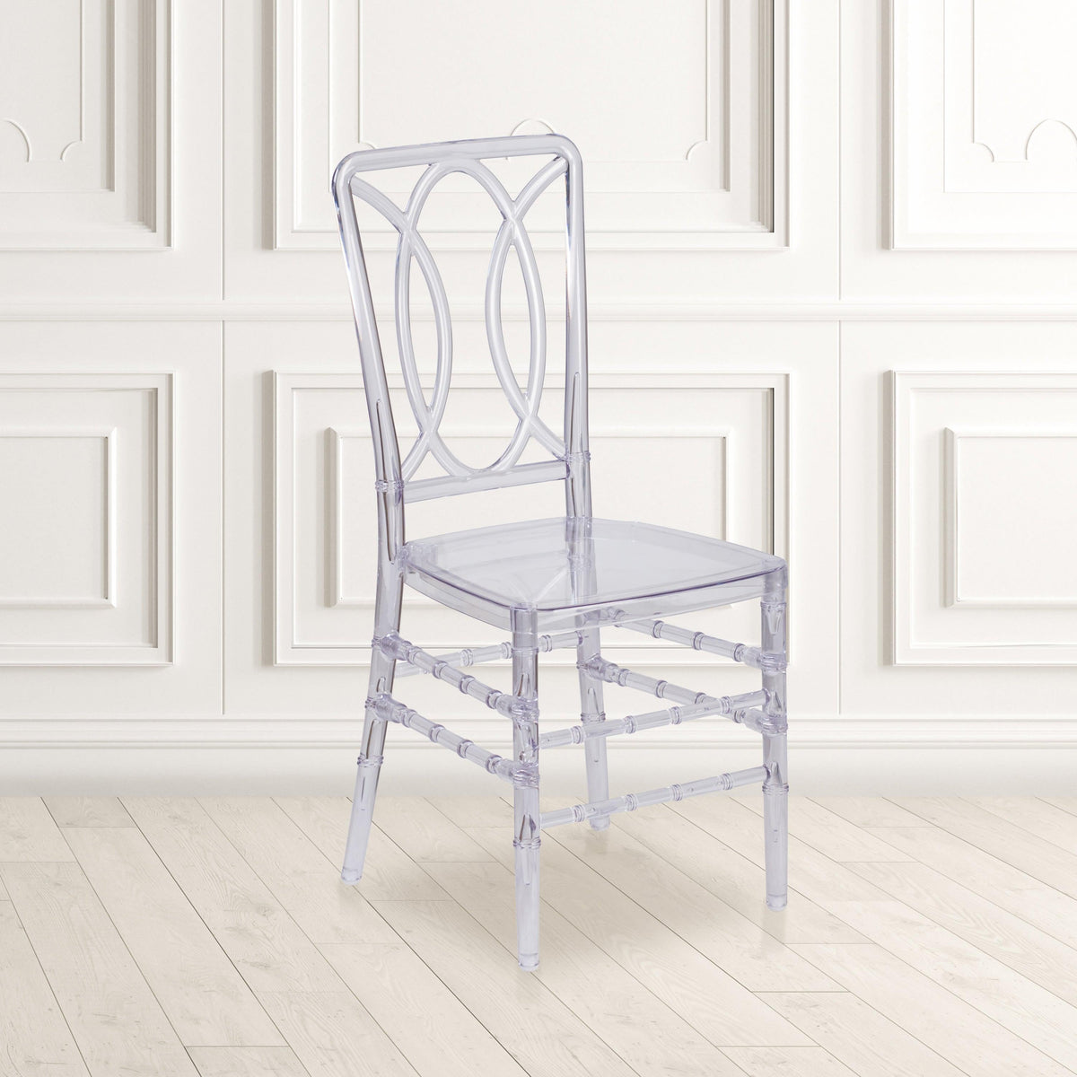 Crystal Ice Stacking Chair with Designer Back - Event Stack Chair - UV Resistant