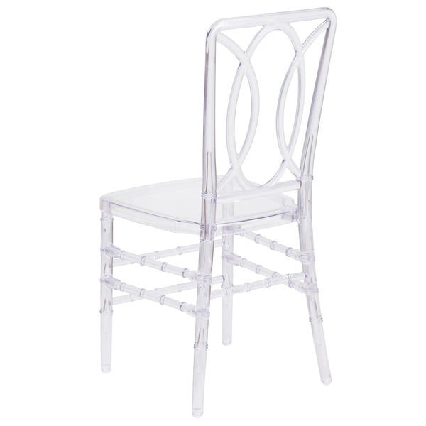 Crystal Ice Stacking Chair with Designer Back - Event Stack Chair - UV Resistant