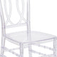 Crystal Ice Stacking Chair with Designer Back - Event Stack Chair - UV Resistant