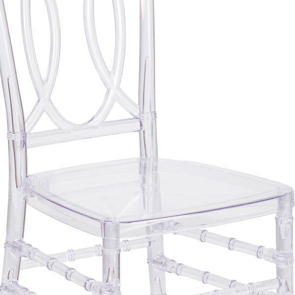 Crystal Ice Stacking Chair with Designer Back - Event Stack Chair - UV Resistant