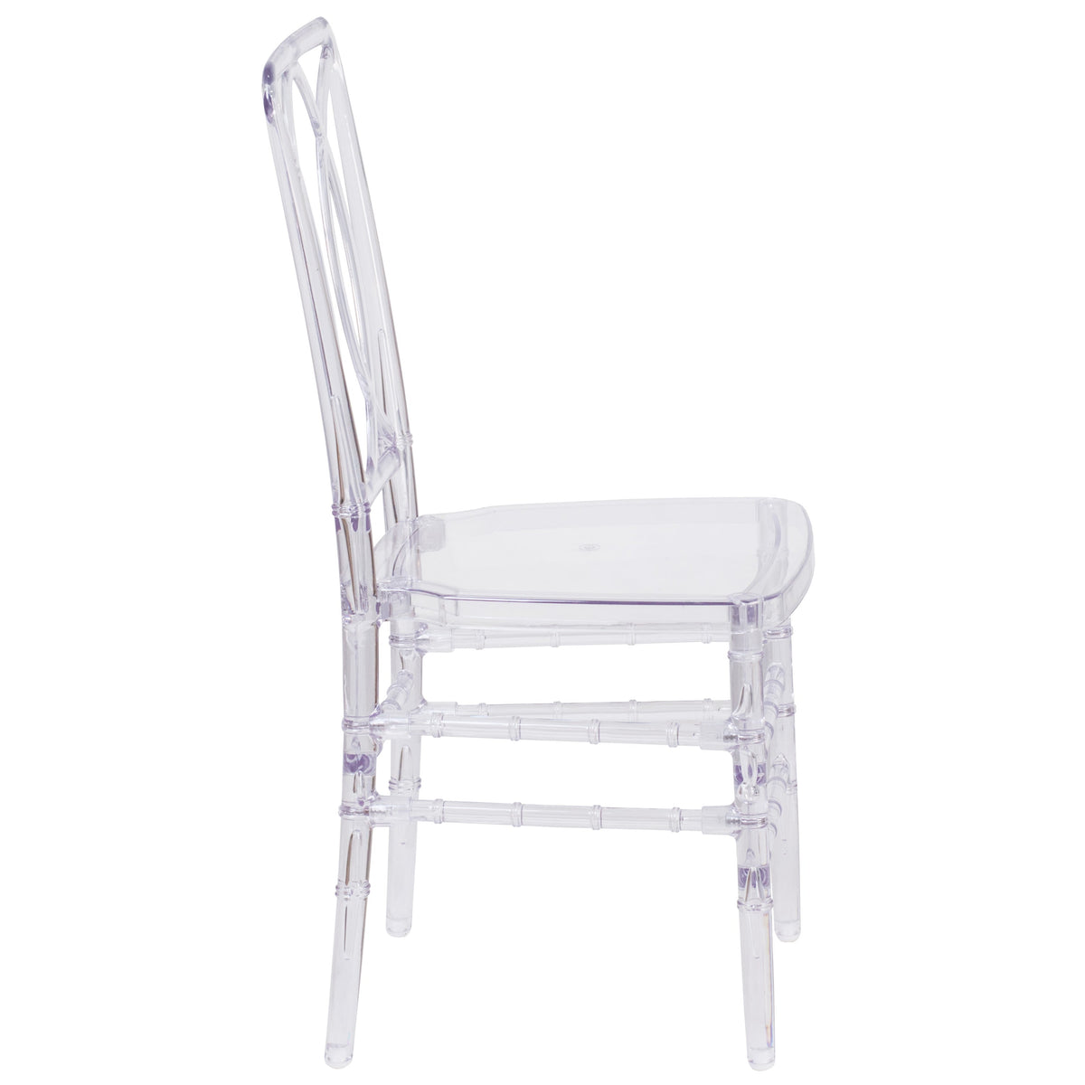 Crystal Ice Stacking Chair with Designer Back - Event Stack Chair - UV Resistant