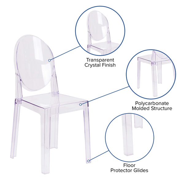 Oval Back Ghost Chair OW-GHOSTBACK-18- – Stack Chairs Less