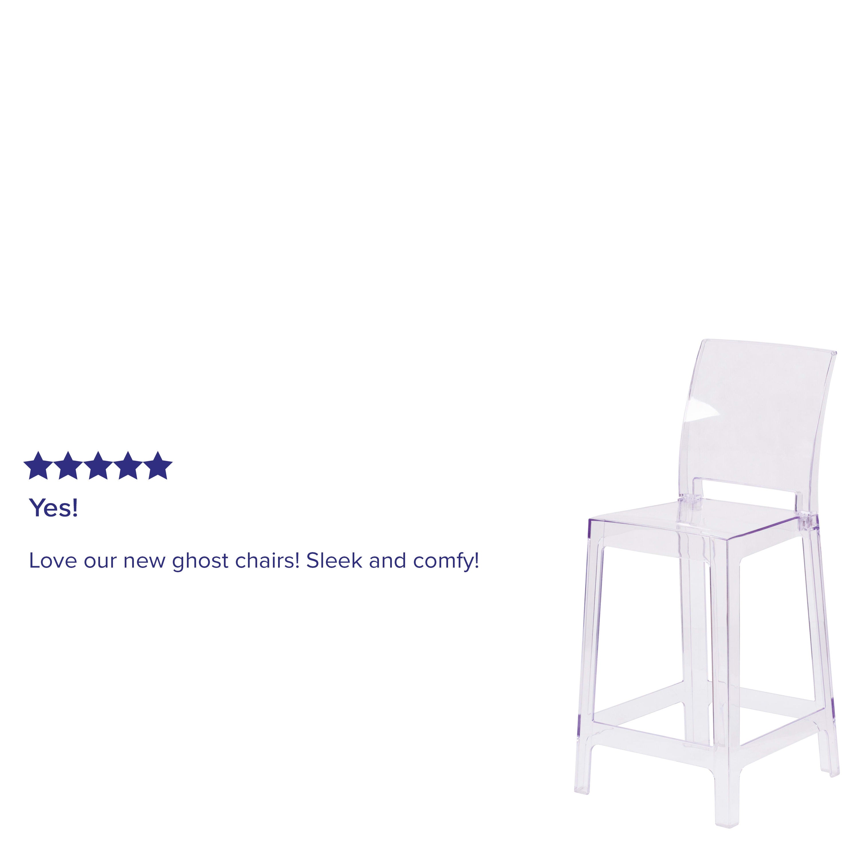 Square Back Ghost Stool OW SQUAREBACK 24 Stack Chairs 4 Less