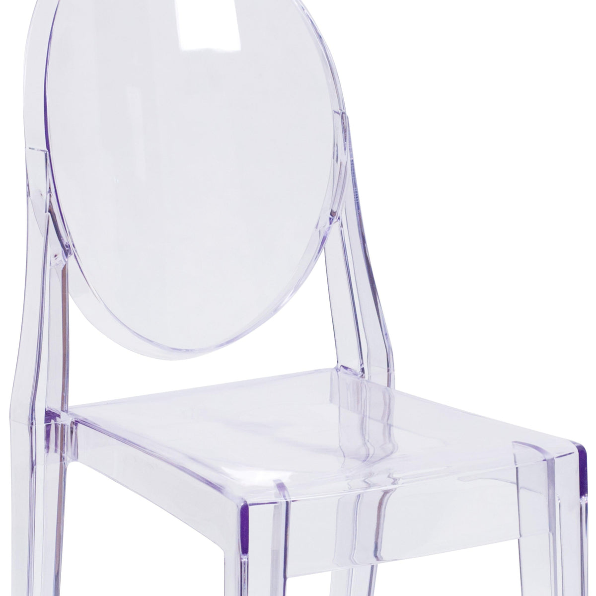 Ghost Side Chair in Transparent Crystal - Event or Accent Chair - Stack Chair