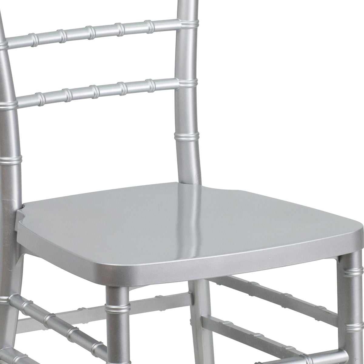 Silver |#| Silver Resin Stackable Chiavari Chair - Banquet and Event Furniture