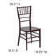 Mahogany |#| Mahogany Resin Stackable Chiavari Chair - Banquet and Event Furniture