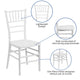 White |#| Matte White Resin Stacking Chiavari Event Chair