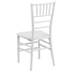 White |#| Matte White Resin Stacking Chiavari Event Chair