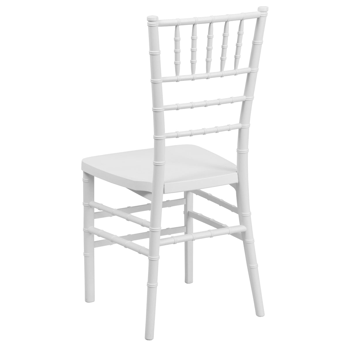 White |#| Matte White Resin Stacking Chiavari Event Chair