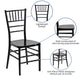 Black |#| Black Resin Stacking Chiavari Chair - Hospitality and Event Seating