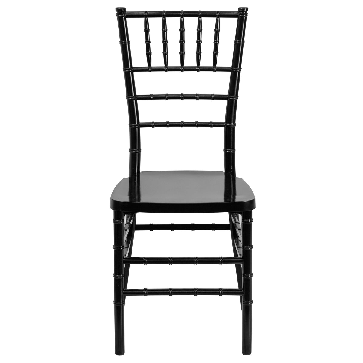 Black |#| Black Resin Stacking Chiavari Chair - Hospitality and Event Seating