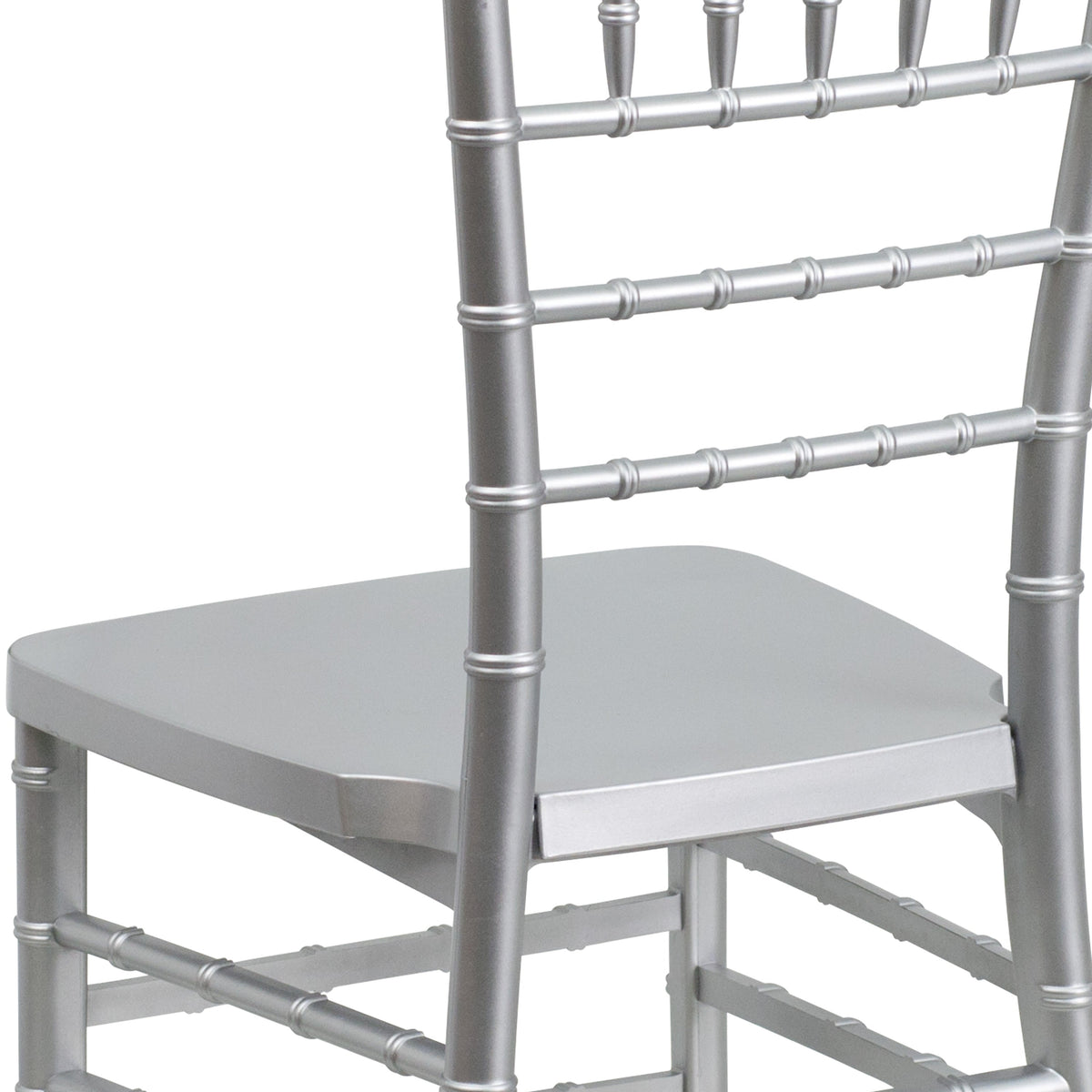 Silver |#| Silver Resin Stackable Chiavari Chair - Banquet and Event Furniture