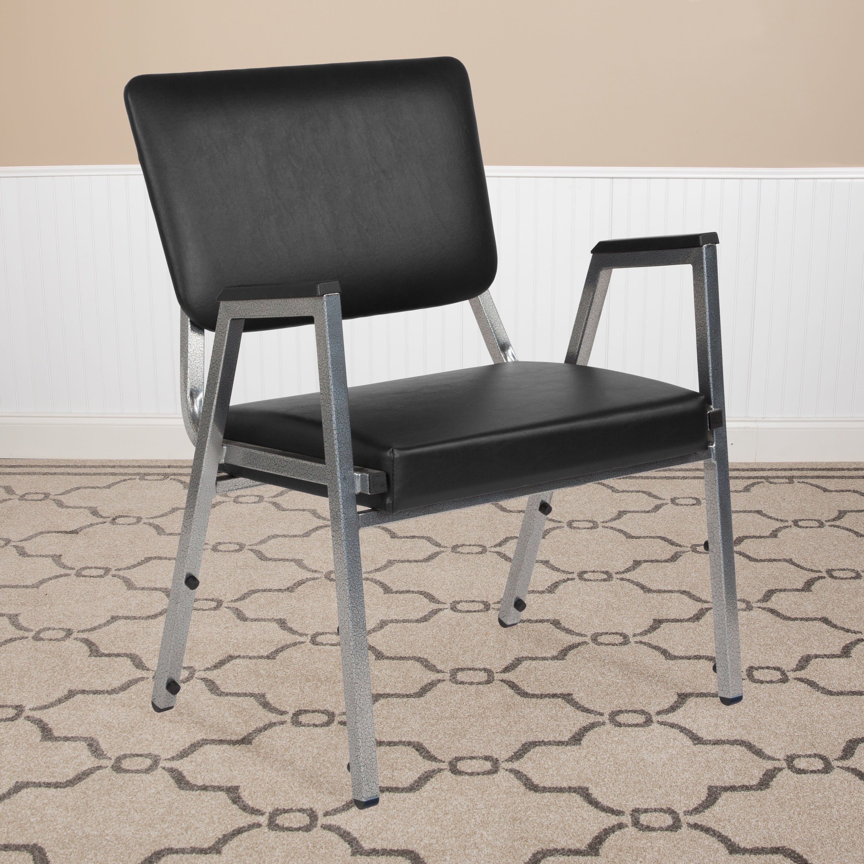 HERCULES Series 1000 lb. Rated Antimicrobial Bariatric medical Reception Arm Chair with 3 4 Panel Back