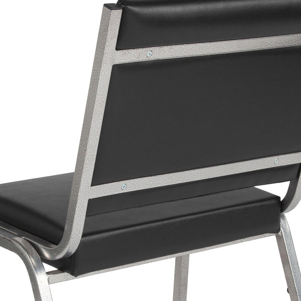 Black Vinyl |#| 1000 lb. Rated Black Antimicrobial Vinyl Bariatric Medical Reception Chair