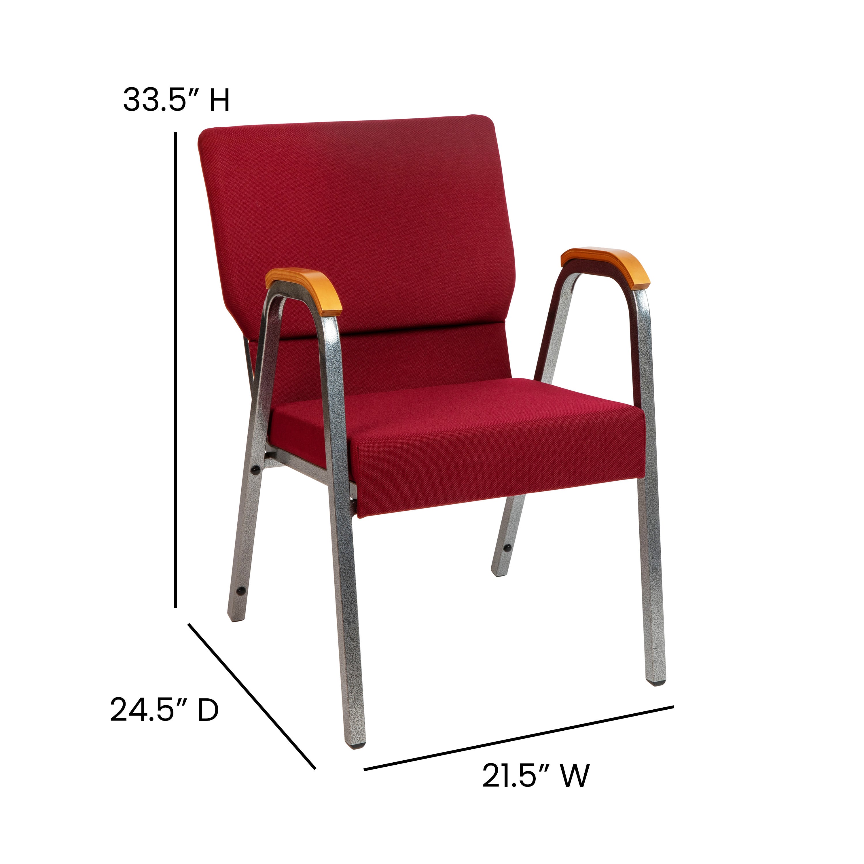 Stackable chairs top with armrest