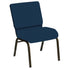 HERCULES Series 21''W Church Chair in E-Z Vinyl - Gold Vein Frame