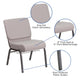 Gray Dot Fabric/Silver Vein Frame |#| 21inchW Church Chair in Gray Dot Fabric with Book Rack - Silver Vein Frame