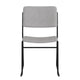 Gray Fabric/Black Frame |#| 500 lb. Capacity High Density Gray Fabric Stacking Chair with Sled Base