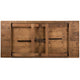 Antique Rustic |#| 7' x 40inch Antique Rustic Folding Farm Table and Four Bench Set