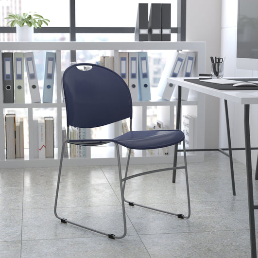 HERCULES Series 880 lb. Capacity Ultra-Compact Stack Chair with Metal Frame