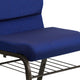 Auditorium Chair - 19inch Seat - Navy Dot Fabric/Gold Vein Frame - Book Rack