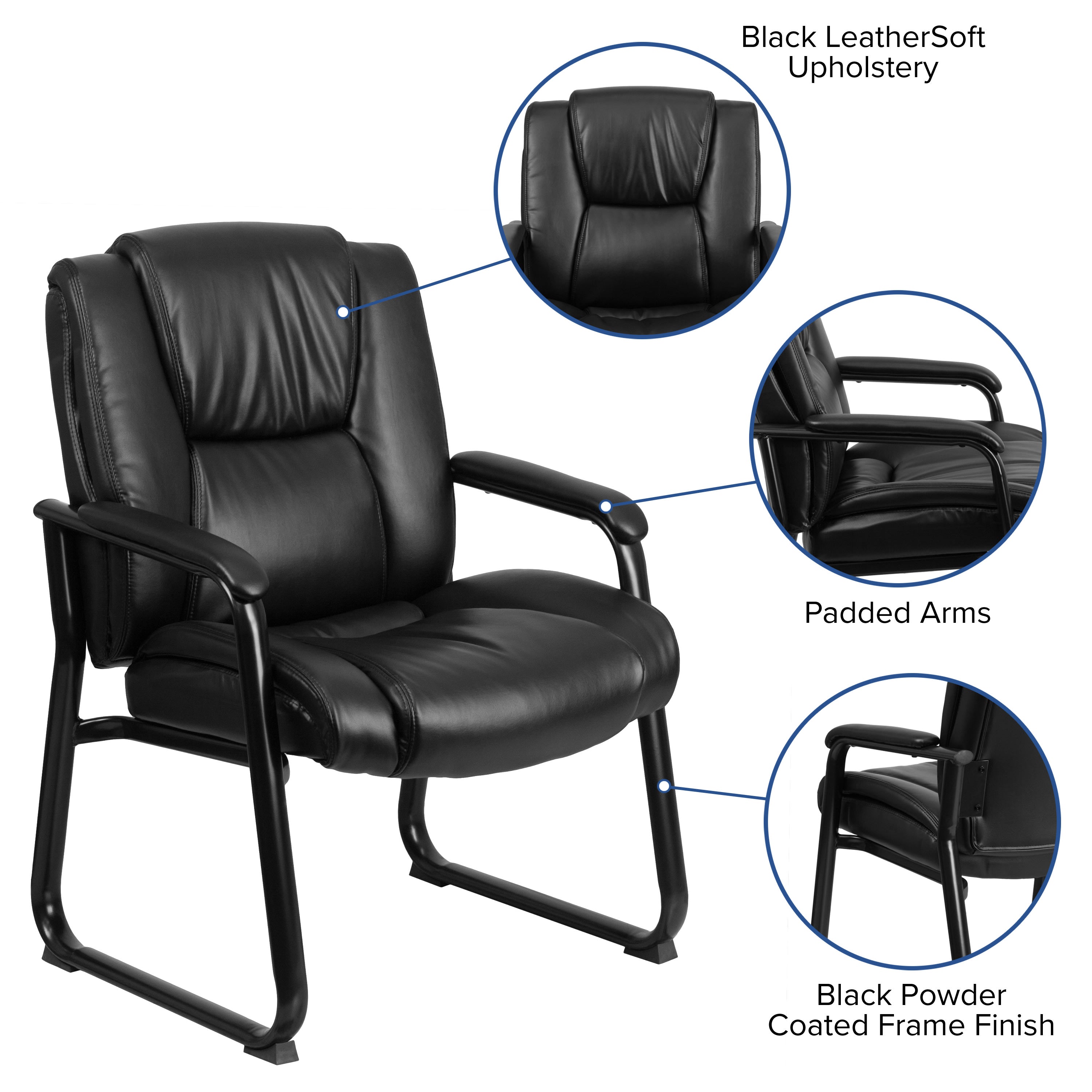 Executive Side Chair GO 2138 Stack Chairs 4 Less