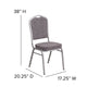 Black Vinyl/Black Frame |#| Crown Back Stacking Banquet Chair in Black Vinyl - Black Frame