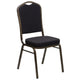 Blue Fabric/Silver Frame |#| Crown Back Stacking Banquet Chair in Blue Fabric - Silver Frame