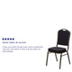 Blue Fabric/Silver Frame |#| Crown Back Stacking Banquet Chair in Blue Fabric - Silver Frame