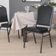 Black Fabric/Silver Frame |#| Crown Back Stacking Banquet Chair in Black Fabric - Silver Frame