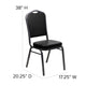 Black Fabric/Silver Frame |#| Crown Back Stacking Banquet Chair in Black Fabric - Silver Frame