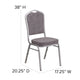 Herringbone Fabric/Silver Frame |#| Crown Back Stacking Banquet Chair in Herringbone Fabric - Silver Frame