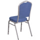 Herringbone Fabric/Silver Frame |#| Crown Back Stacking Banquet Chair in Herringbone Fabric - Silver Frame