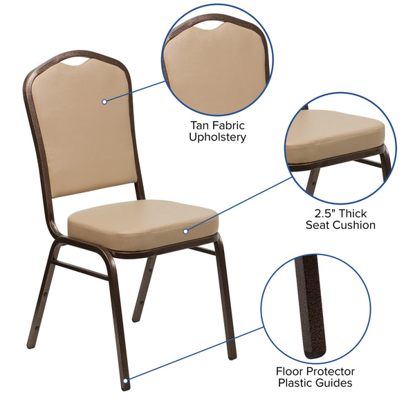 Navy Fabric/Silver Frame |#| Crown Back Stacking Banquet Chair in Navy Fabric - Silver Frame