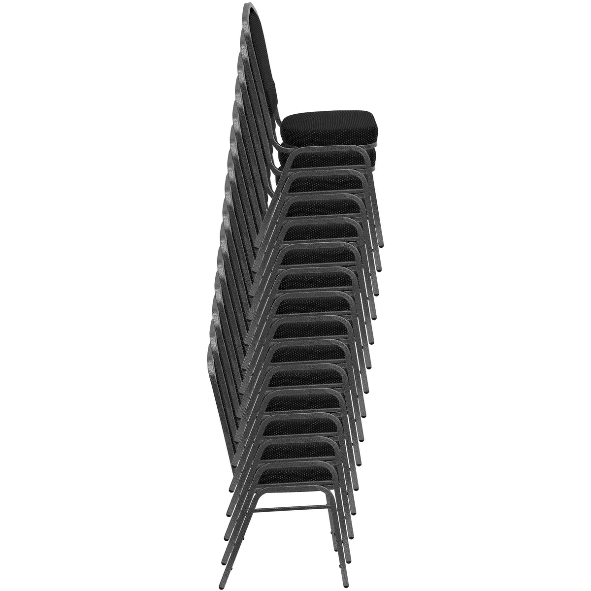 Coffee Fabric/Gold Vein Frame |#| Crown Back Stacking Banquet Chair in Coffee Fabric - Gold Vein Frame