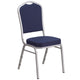 Burgundy Patterned Fabric/Silver Vein Frame |#| Crown Back Burgundy Patterned Fabric Stacking Banquet Chair - Silver Vein Frame