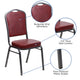 Brown Patterned Fabric/Gold Vein Frame |#| Crown Back Stacking Banquet Chair in Brown Patterned Fabric - Gold Vein Frame
