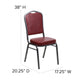 Brown Patterned Fabric/Gold Vein Frame |#| Crown Back Stacking Banquet Chair in Brown Patterned Fabric - Gold Vein Frame