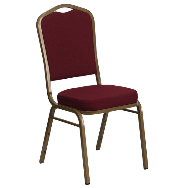 Gray Dot Fabric/Silver Frame |#| Crown Back Stacking Banquet Chair in Gray Dot Fabric - Silver Frame