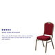 Black Vinyl/Gold Vein Frame |#| Crown Back Stacking Banquet Chair in Black Vinyl - Gold Vein Frame